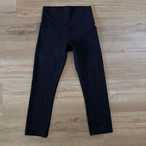 Lululemon Align Cropped Black Leggings Size 4 Athleisure Athletic High Rise